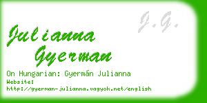 julianna gyerman business card