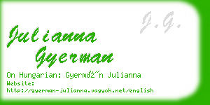 julianna gyerman business card